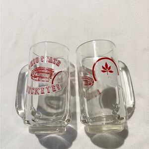 Set Of 2 Vintage Ohio State Buckeyes (Big Ten) Beer Mugs
